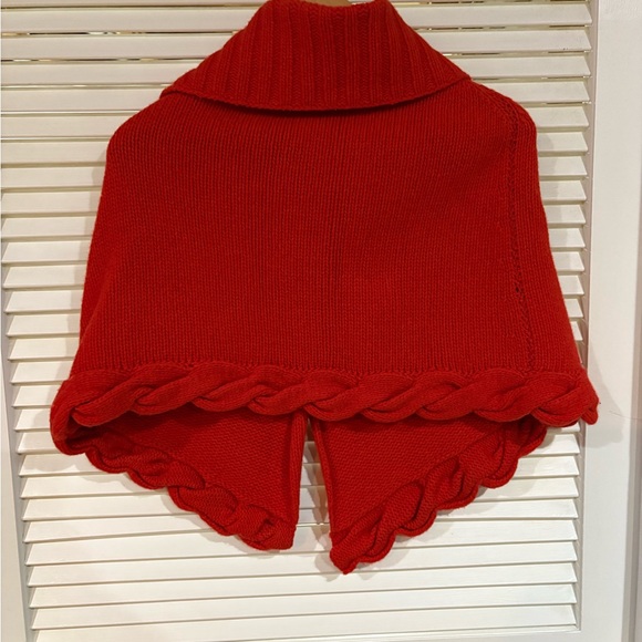 Kate Spade Bold Red Cashmere Sweater Shrug - Picture 2 of 7